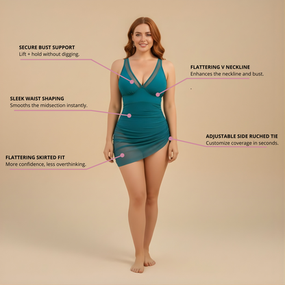 Avaïa Ruched Sculpt Swim dress