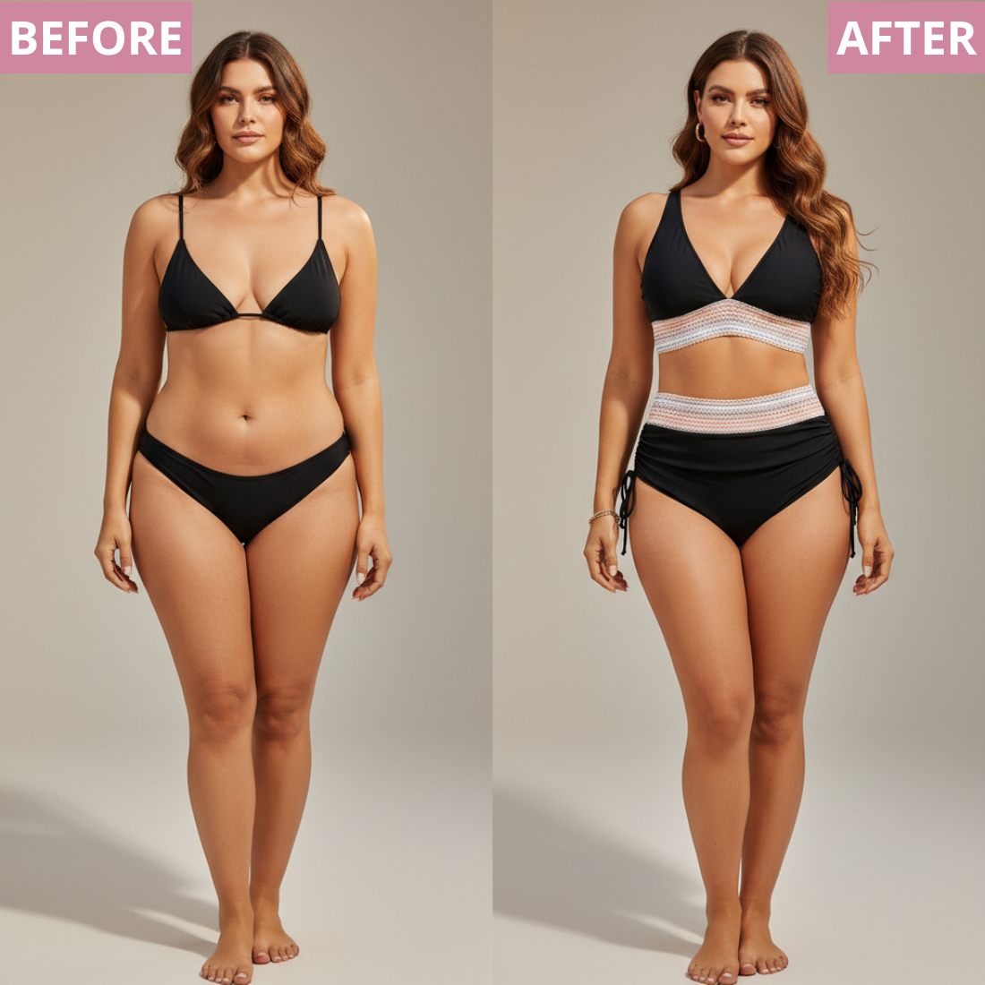 High-Waist Shaping Bikini Set