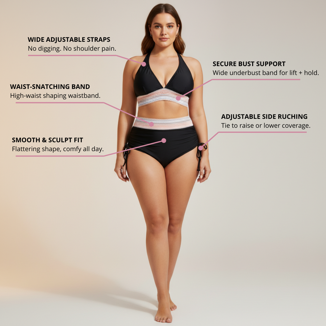 High-Waist Shaping Bikini Set