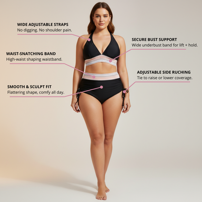 High-Waist Shaping Bikini Set