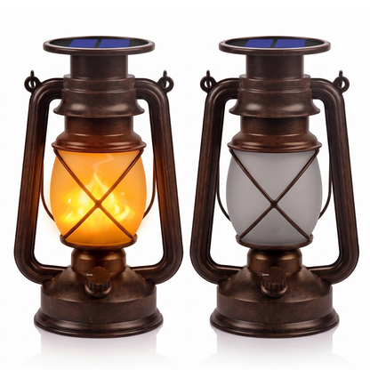Nireza Solar Flame Lantern, 2 pack, one lit one off